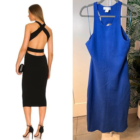 House of Harlow 1960 Cobalt Bodycon Keyhole Dress Large - Picture 1 of 10